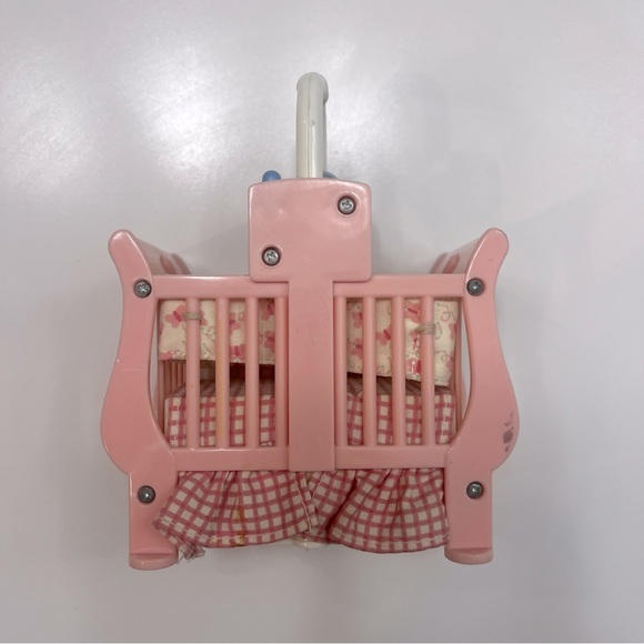 Fisher Price 2003 Loving Family Dollhouse Baby Crib Nursery Lighted Musical Pink - Picture 10 of 13